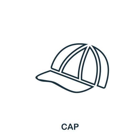 Cap icon. Flat style icon design. UI. Illustration of cap icon. Pictogram isolated on white. Ready to use in web design, apps, software, print.の写真素材