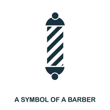 A Symbol Of A Barber icon. Flat style icon design. UI. Illustration of a symbol of a barber icon. Pictogram isolated on white. Ready to use in web design, apps, software, print.のイラスト素材