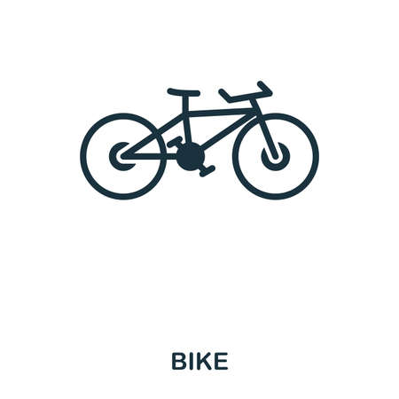 Bike icon. Mobile app, printing, web site icon. Simple element sing. Monochrome Bike icon illustration.のイラスト素材