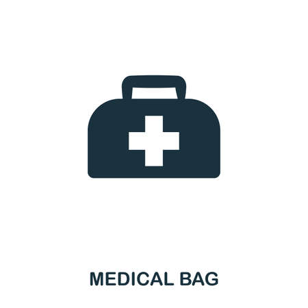 Medical Bag icon. Line style icon design. UI. Illustration of medical bag icon. Pictogram isolated on white. Ready to use in web design, apps, software, print.のイラスト素材