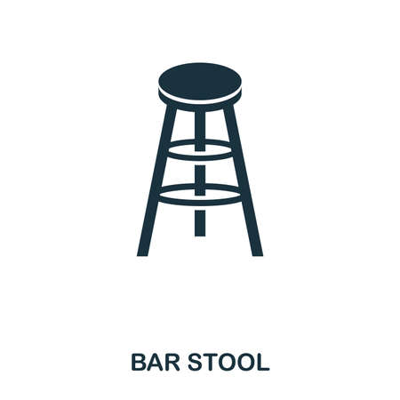 Bar Stool icon. Line style icon design. UI. Illustration of bar stool icon. Pictogram isolated on white. Ready to use in web design, apps, software, print.のイラスト素材