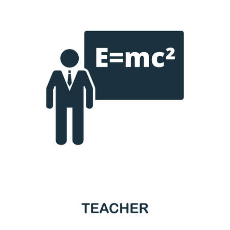 Teacher icon. Line style icon design. UI. Illustration of teacher icon. Pictogram isolated on white. Ready to use in web design, apps, software, print.のイラスト素材