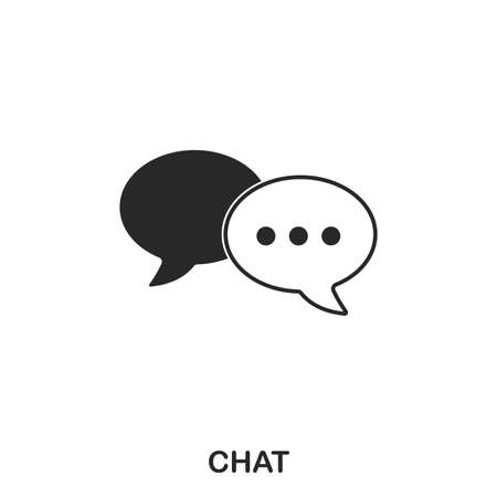 Chat icon. Line style icon design. UI. Illustration of chat icon. Pictogram isolated on white. Ready to use in web design, apps, software, print.の写真素材