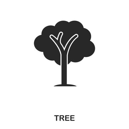 Tree icon. Line style icon design. UI. Illustration of tree icon. Pictogram isolated on white. Ready to use in web design, apps, software, print.の写真素材