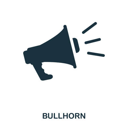 Bullhorn icon. Line style icon design. UI. Illustration of bullhorn icon. Pictogram isolated on white. Ready to use in web design, apps, software, printの写真素材