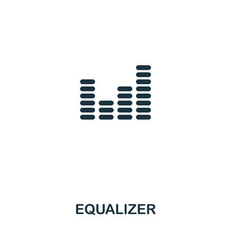 Equalizer icon. Line style icon design. UI. Illustration of equalizer icon. Pictogram isolated on white. Ready to use in web design, apps, software, printの写真素材