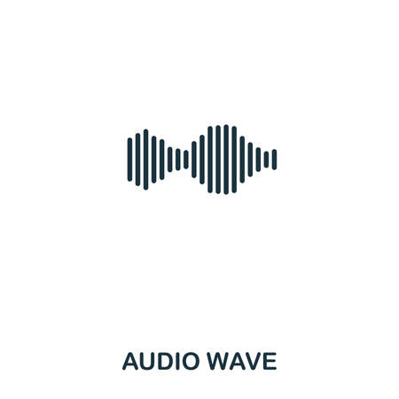 Audio Wave icon. Line style icon design. UI. Illustration of audio wave icon. Pictogram isolated on white. Ready to use in web design, apps, software, printの写真素材