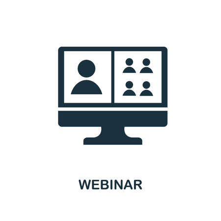 Webinar creative icon. Simple element illustration. Webinar concept symbol design from online education collection. Can be used for web, mobile, web design, apps, software, printのイラスト素材