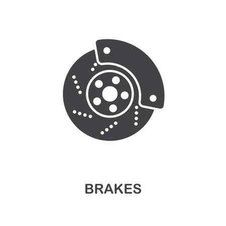 Brakes creative icon. Simple element illustration. Brakes concept symbol design from car parts collection. Can be used for web, mobile, web design, apps, software, printのイラスト素材