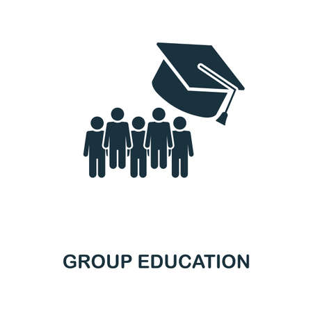 Group Education creative icon. Simple element illustration. Group Education concept symbol design from online education collection. Can be used for web, mobile, web design, apps, software, printの写真素材