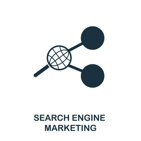 Search Engine Marketing creative icon. Simple element illustration. Search Engine Marketing concept symbol design from online marketing collection. For using in web design, apps, software, printのイラスト素材