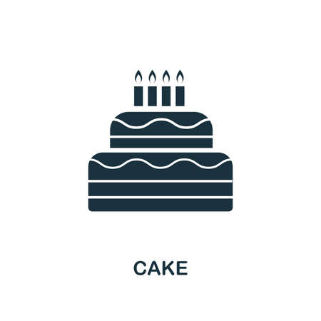Cake creative icon. Simple element illustration. Cake concept symbol design from party icon...