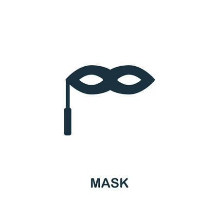 Mask creative icon. Simple element illustration. Mask concept symbol design from party icon collection. Can be used for mobile and web design, apps, software, print.のイラスト素材