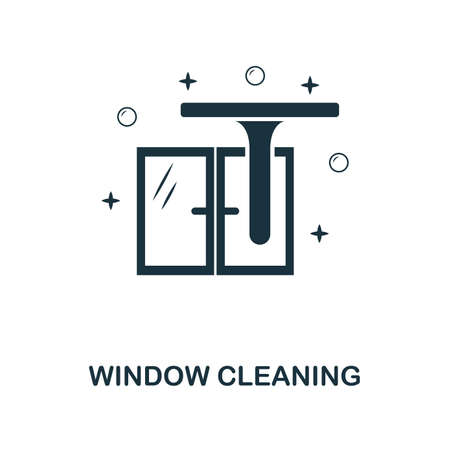 Window Cleaning creative icon. Simple element illustration. Window Cleaning concept symbol design from cleaning collection. Can be used for mobile and web design, apps, software, print.の素材 [FY310106079984]