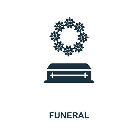 Funeral creative icon. Simple element illustration. Funeral concept symbol design from insurance collection. Can be used for mobile and web design, apps, software, print.のイラスト素材