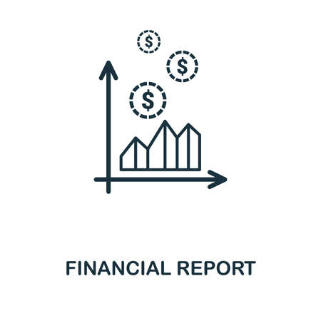 Financial Report creative icon. Simple element illustration. Financial Report concept symbol design from personal finance collection. Can be used for mobile and web design, apps, software, print.の写真素材