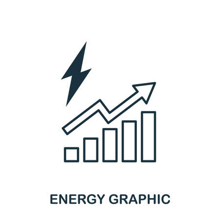 Energy Increase Graphic icon. Mobile apps, printing and more usage. Simple element sing. Monochrome Energy Increase Graphic icon illustrationのイラスト素材