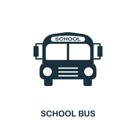 School Bus creative icon. Simple element illustration. School Bus concept symbol design from school...