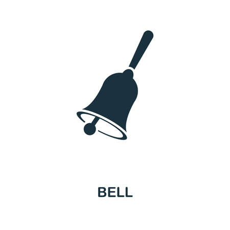 Bell creative icon. Simple element illustration. Bell concept symbol design from school collection. Can be used for mobile and web design, apps, software, print.の写真素材