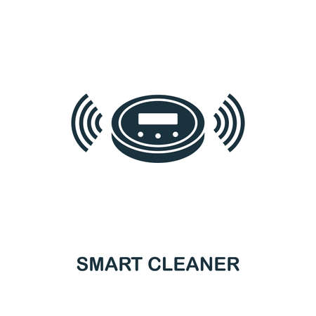 Smart Cleaner creative icon. Simple element illustration. Smart Cleaner concept symbol design from smart devices collection. Can be used for mobile and web design, apps, software, print.のイラスト素材
