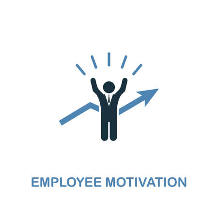 Employee Motivation creative icon. Simple illustration. Employee Motivation icon from human resources collection. Two colors element for web, apps, software, print.のイラスト素材