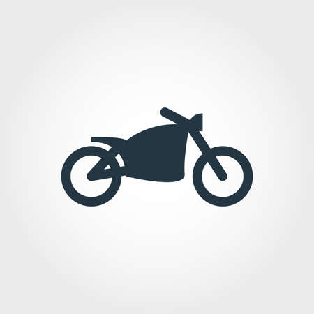 Motorcycle creative icon. Simple element illustration. Motorcycle concept symbol design from transport collection. Can be used for web, mobile and print. web design, apps, software, print.の写真素材