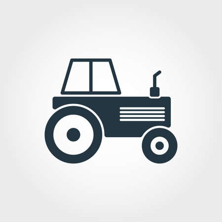 Tractor creative icon. Simple element illustration. Tractor concept symbol design from transport collection. Can be used for web, mobile and print. web design, apps, software, print.の写真素材