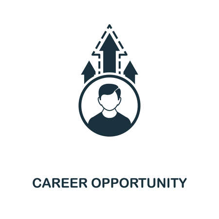 Career Opportunity icon. Monochrome style design from management collection. UI. Pixel perfect simple pictogram career opportunity icon. Web design, apps, software, print usage.の写真素材