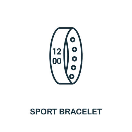 Sport Bracelet icon. Monochrome style design from visual device collection. UI. Pixel perfect simple pictogram sport bracelet icon. Web design, apps, software, print usage.のイラスト素材