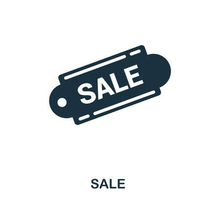 Sale icon. Monochrome style design from e-commerce collection. UI. Pixel perfect simple pictogram sale icon. Web design, apps, software, print usage.のイラスト素材
