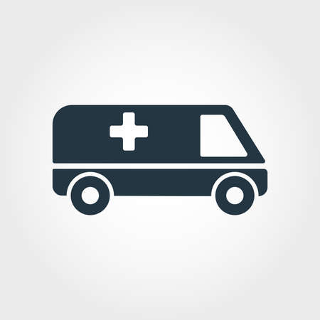 Ambulance icon. Simple element illustration Ambulance icon design from medicine collection. Line style icon design. Symbols for web design, apps, software, print.の写真素材