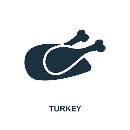Turkey icon. Monochrome style design. UI. Pixel perfect simple pictogram turkey icon. Web design, apps, software, print usage.のイラスト素材