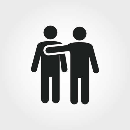 Empathy icon. Monochrome element illustration. Empathy icon design from soft skills collection. Web design, apps, software and print usage.のイラスト素材