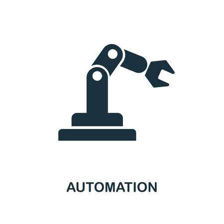 Automation icon. Simple style design from industry 4.0 collection. UX and UI. Pixel perfect premium automation icon. For web design, apps and printing usage.のイラスト素材