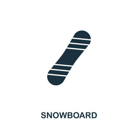 Snowboard icon. Premium style design from winter sports collection. UX and UI. Pixel perfect snowboard icon for web design, apps, software, printing usage.のイラスト素材