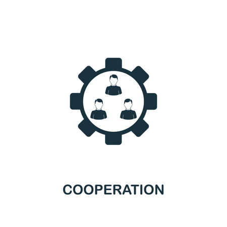 Cooperation icon. Premium style design from teamwork collection. UX and UI. Pixel perfect cooperation icon for web design, apps, software, printing usage.のイラスト素材