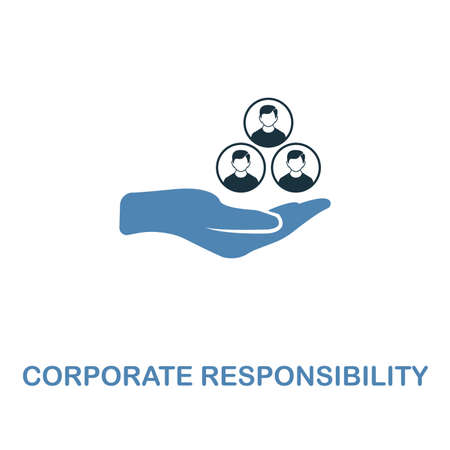 Corporate Responsibility icon. Two colors premium design from management icons collection. Pixel perfect simple pictogram corporate responsibility icon. UX and UI usage.の写真素材
