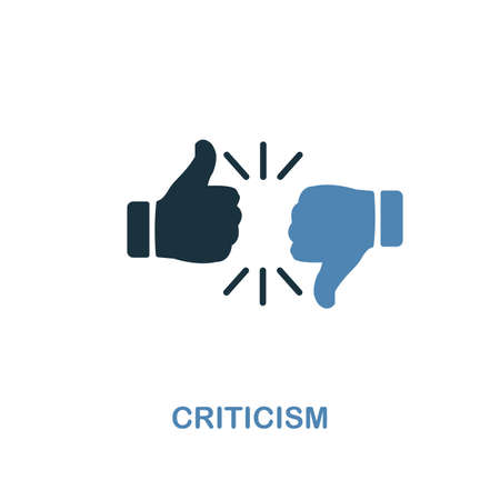 Criticism icon. Two colors premium design from management icons collection. Pixel perfect simple pictogram criticism icon. UX and UI usage.のイラスト素材