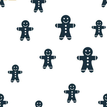 Gingerbread man pattern background cover creative design. 100 percent seamless. Wallpaper, web design, textile, printing usageのイラスト素材