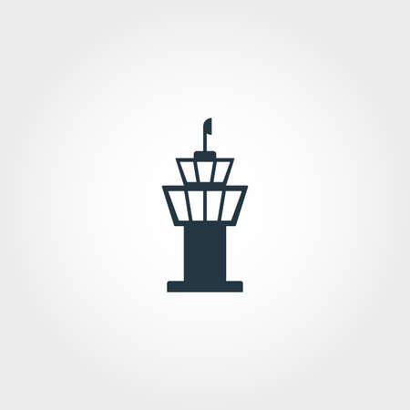Airport Tower creative icon. Simple element illustration. Airport Tower concept symbol design from airport collection. Can be used for web, mobile and print. web design, apps, software, print.のイラスト素材