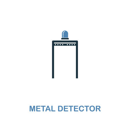 Metal Detector icon in 2 colors style design. Premium symbol from security icons collection. Pixel perfect Metal Detector icon for web ui and ux, apps, software usage.の写真素材
