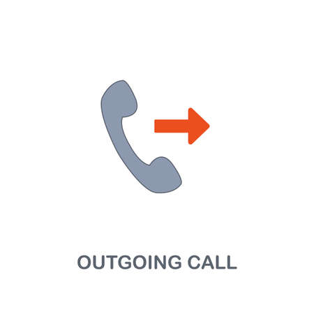 Outgoing Call icon. Premium two colors style design from contact us collection. Pixel perfect outgoing call icon for web design, apps, software, printing usage.のイラスト素材