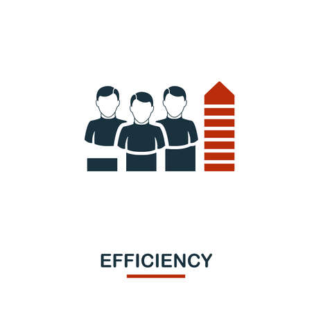 Efficiency icon. Premium style design from teamwork icon collection. UI and UX. Pixel perfect Efficiency icon for web design, apps, software, print usage.のイラスト素材