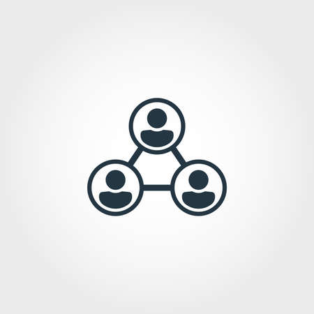 Teamwork icon. Creative monochrome Teamwork icon for web design, apps, software, printing.のイラスト素材
