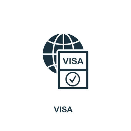 Visa icon. Creative element design from icons collection. Pixel perfect Visa icon for web design, apps, software, print usage.のイラスト素材