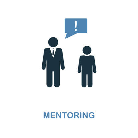 Mentoring creative icon. Simple illustration. Mentoring icon from human resources collection. Two colors element for web, apps, software, print.の写真素材