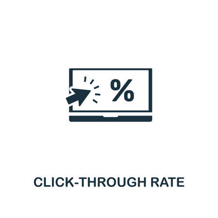Click-Through Rate icon. Creative element design from content icons collection. Pixel perfect Click-Through Rate icon for web design, apps, software, print usage.のイラスト素材