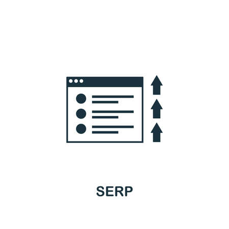 Search Engine Results Page (Serp) icon. Creative element design from content icons collection. Pixel perfect Search Engine Results Page (Serp) icon for web design, apps, software, print usage.のイラスト素材