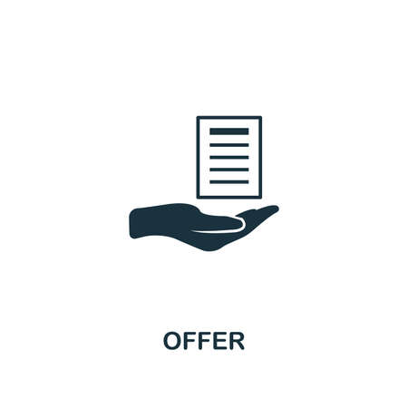 Offer icon. Creative element design from content icons collection. Pixel perfect Offer icon for web design, apps, software, print usage.のイラスト素材