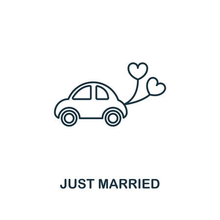 Vector of Just Married outline icon. - ID:1-123496635 - Royalty Free ...